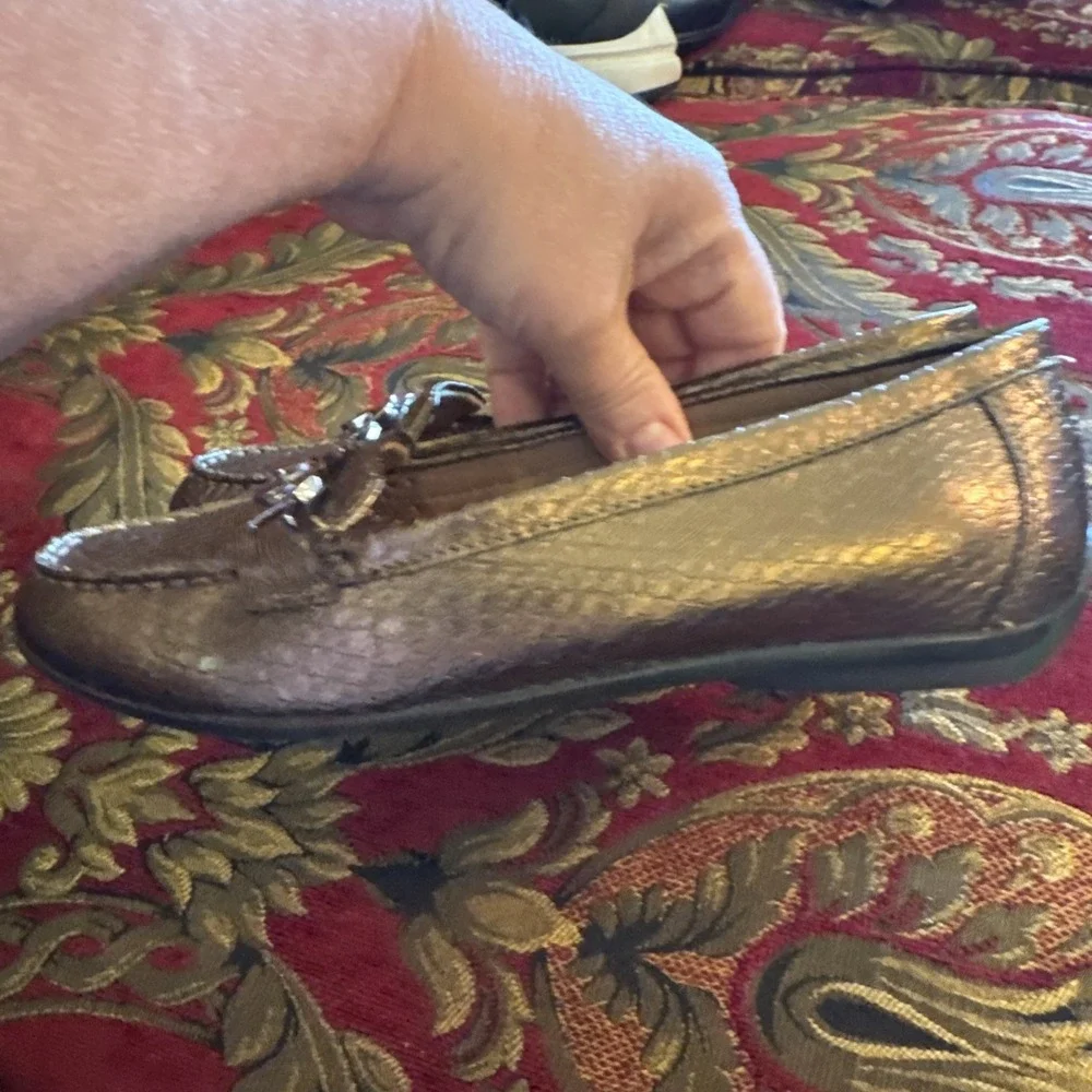Easy Spirit Womens Antiria Brown Leather Loafer Size 5.5